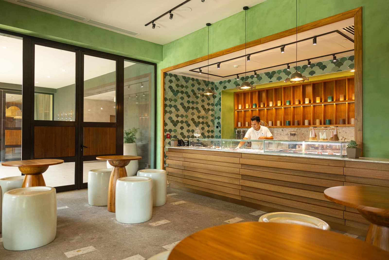 Interior of Copo Y Cono gelato shop at the Waldorf Astoria Punta Cacique.