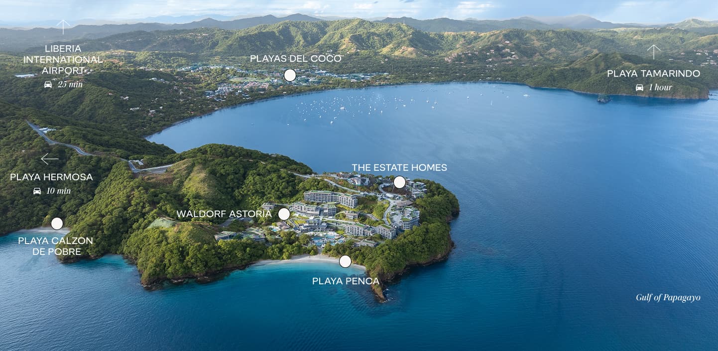 punta cacique location map