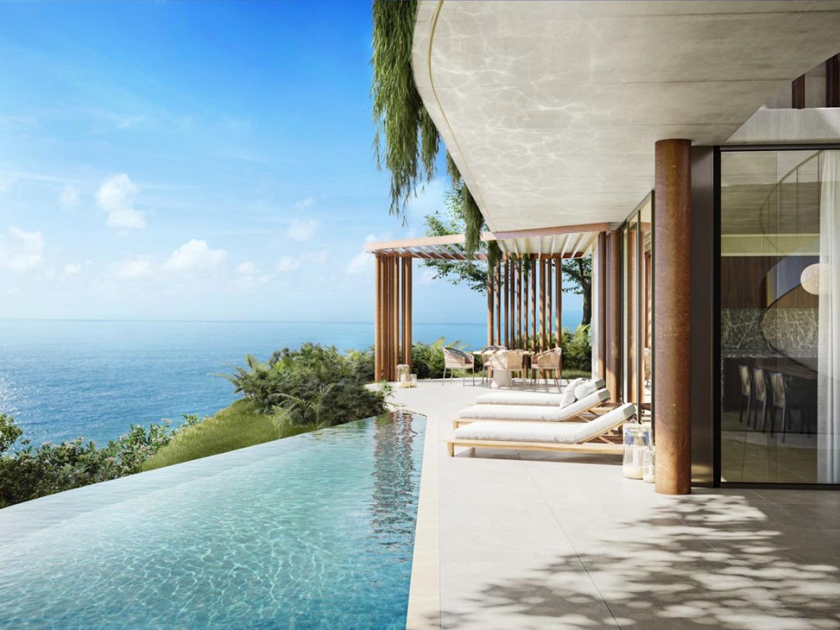 Estate Home Balcony Overlooking the Pacific Ocean - Conceptual Rendering